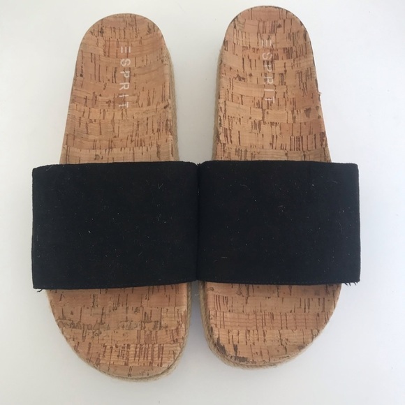 Sprit micro espadrille slide on  9.5 black - Picture 1 of 3